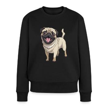 Fidèle chien Boxer - Pull Premium bio Femme - noir - Devant - Julia (174cm)