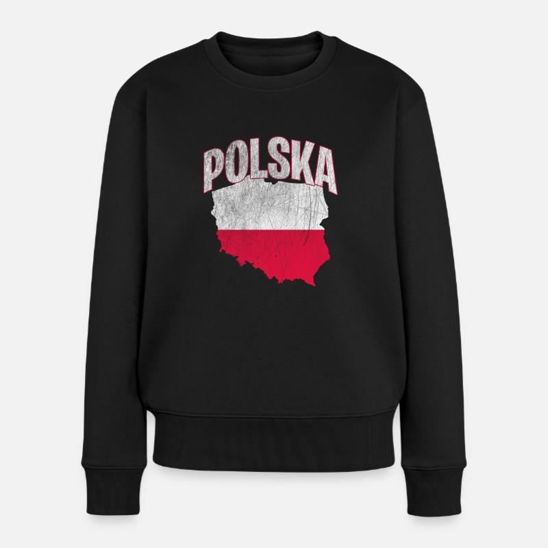 Polska Pologne Poland - Pull Premium bio Femme - noir