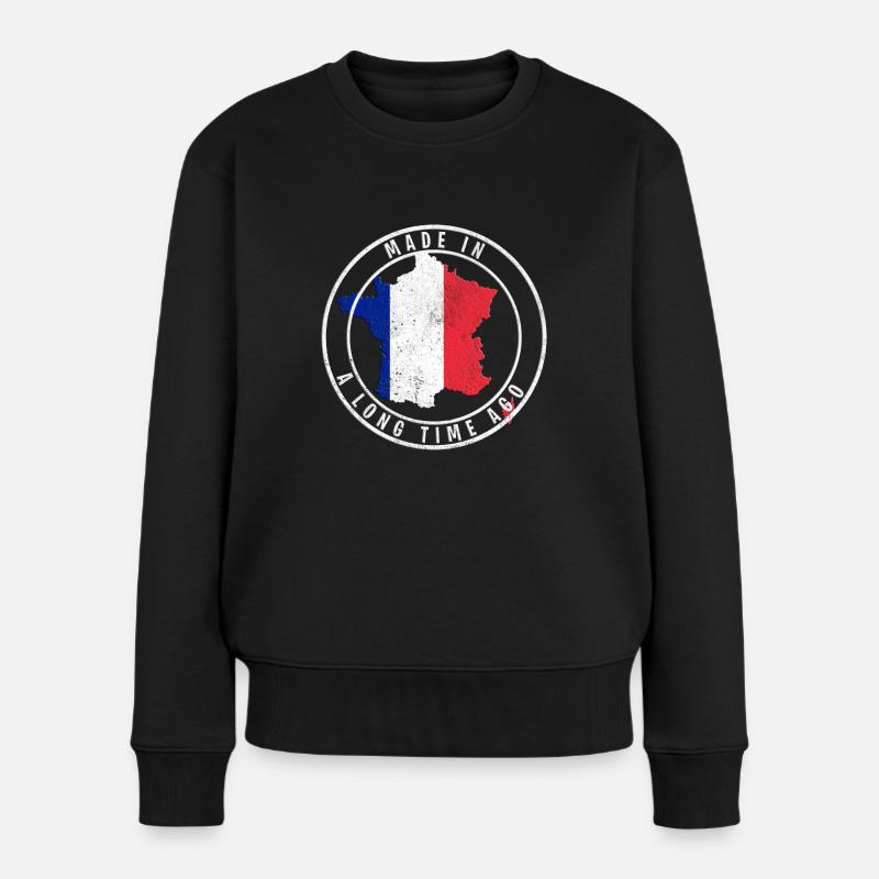 Made in France - Frauen Premium Bio Pullover - Schwarz