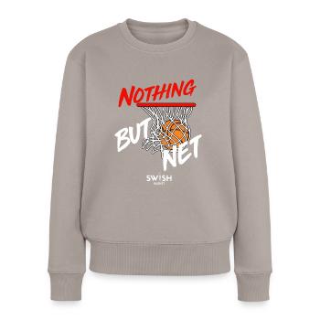 Nothing But Net - Pull Premium bio Femme - taupe - Devant - Julia (174cm)