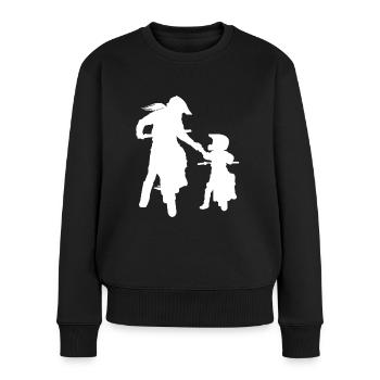 Mère fils équipe Motocross Dirt Bike Supermoto - Pull Premium bio Femme - noir - Devant - Julia (174cm)