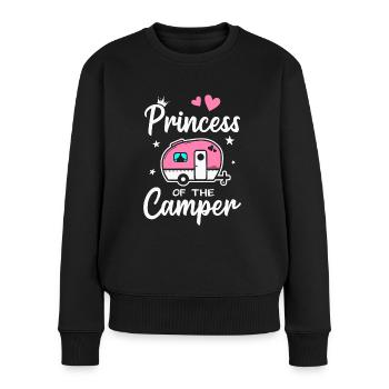 Caravan Camping Princess of the Camper - Women's Premium Organic Jumper - black - Front - Julia (174cm)