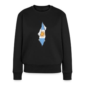 Drapeau argentin fier argentine - Pull Premium bio Femme - noir - Devant - Julia (174cm)