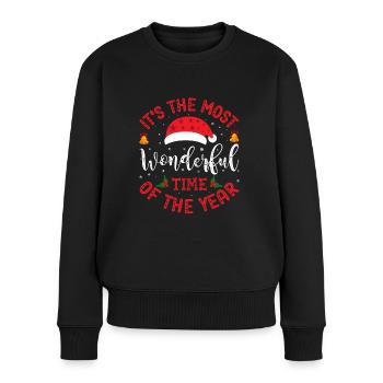 Die schönste Zeit des Jahres - Frauen Premium Bio Pullover - Schwarz - Vorne - Julia (174cm)