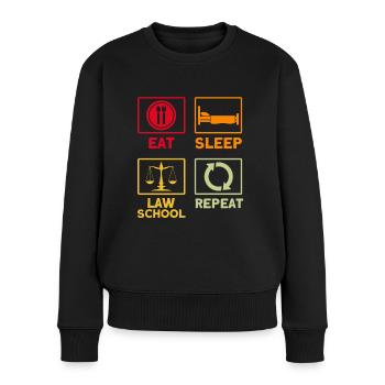 Juristische Fakultät Rechtsanwalt Anwalt des Recht - Frauen Premium Bio Pullover - Schwarz - Vorne - Julia (174cm)