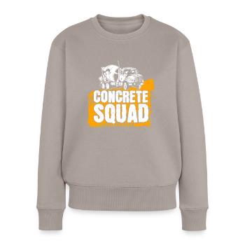 Betonbauer Betonmischer Stahlbetonbauer Geschenk - Frauen Premium Bio Pullover - Taupe - Vorne - Julia (174cm)