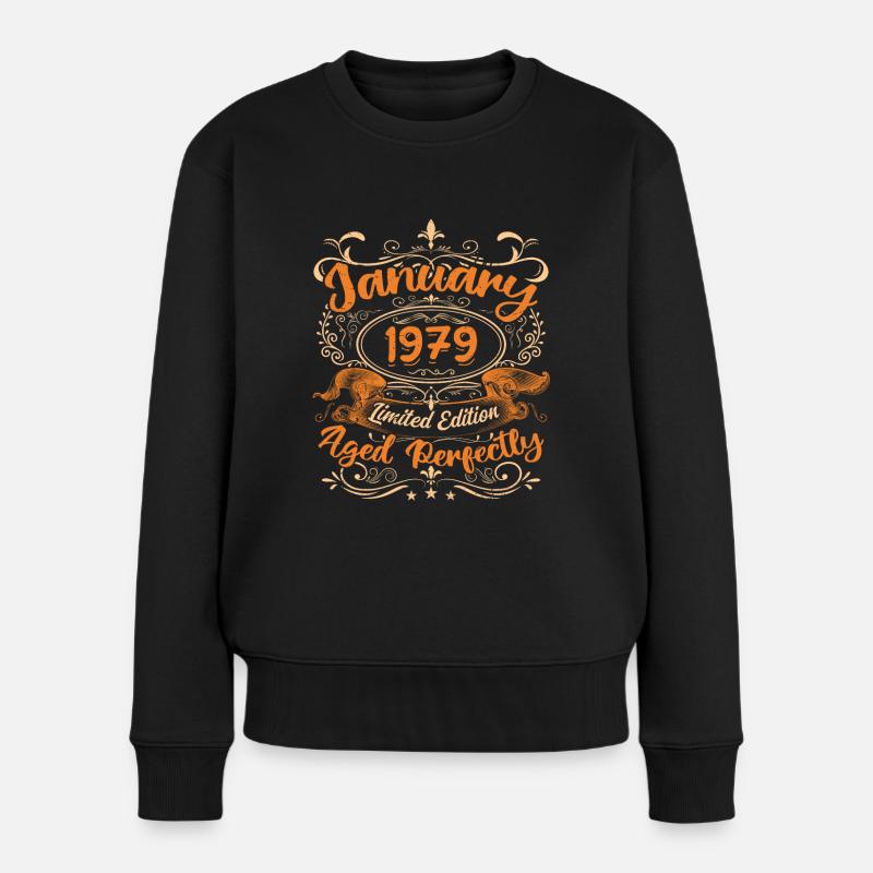 Januar 1979 | Perfekt gealtert | Limitierte Auflage - Frauen Premium Bio Pullover - Schwarz