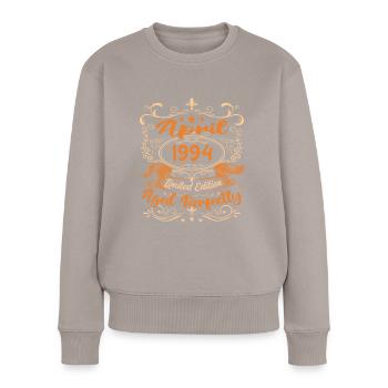 Vintage Geburtstag Geschenkidee April 1994 - Frauen Premium Bio Pullover - Taupe - Vorne - Julia (174cm)