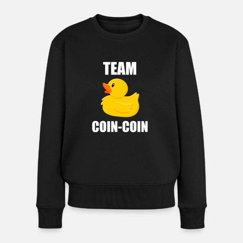 Team - Coin coin - Pull Premium bio Femme - noir