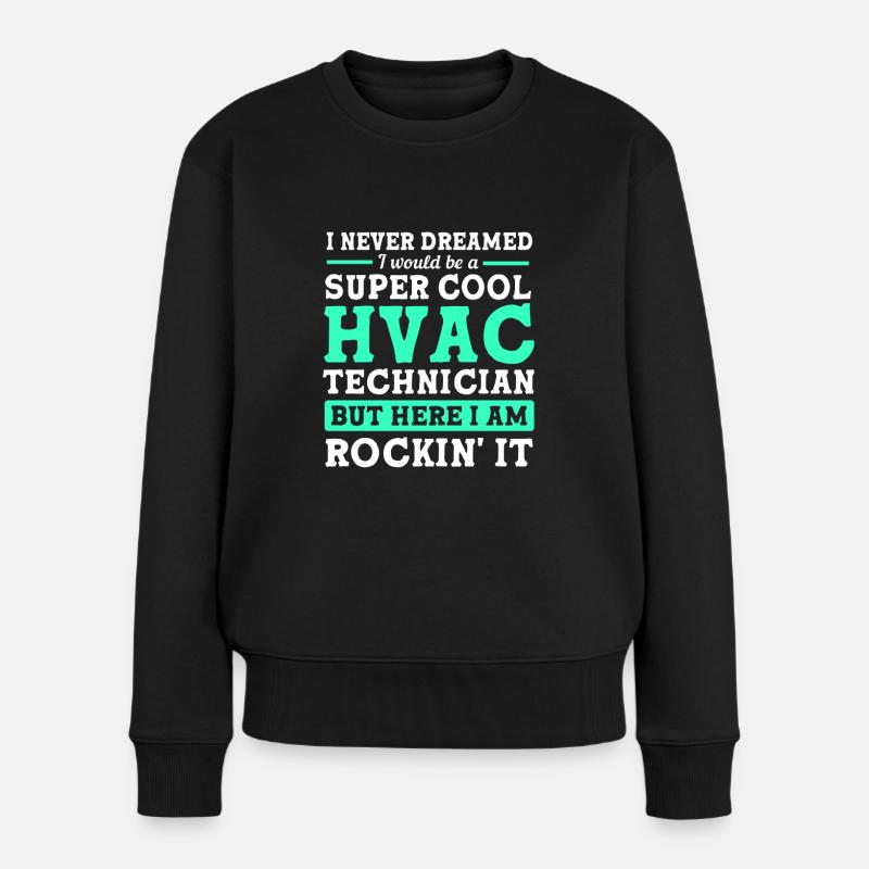 Techniker Klimatechniker Kältetechniker Heizung - Frauen Premium Bio Pullover - Schwarz