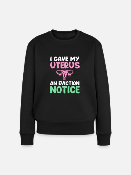 Hysterektomie Uterus Gebärmutter Eierstock - Frauen Premium Bio Pullover - Schwarz