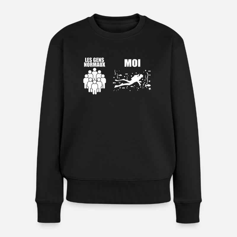Tauchen | Taucher-Geschenk - Frauen Premium Bio Pullover - Schwarz