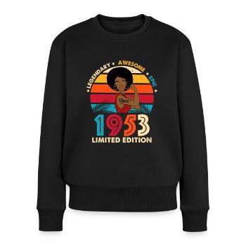 Femme Afro Vintage 1953 - Pull Premium bio Femme - noir - Devant - Julia (174cm)