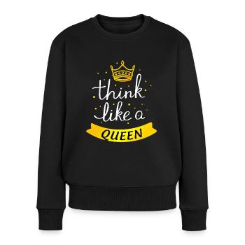 Think like a queen - Women's Premium Organic Jumper - black - Front - Julia (174cm)