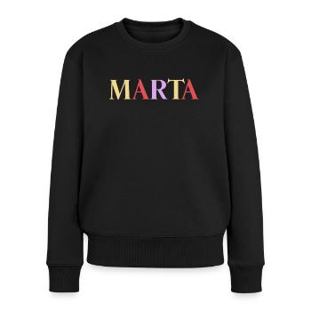 Name Spanierin Marta - Frauen Premium Bio Pullover - Schwarz - Vorne - Julia (174cm)
