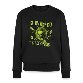 Beetlejuice 2 Nightmare Material Mit Totenköpfen - Frauen Premium Bio Pullover - Schwarz - Vorne - Julia (174cm)