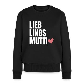 Lieblings Mutti - Frauen Premium Bio Pullover - Schwarz - Vorne - Julia (174cm)
