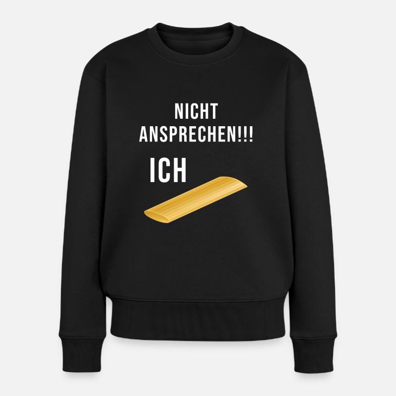 Nicht ansprechen Ich Penne - Frauen Premium Bio Pullover - Schwarz