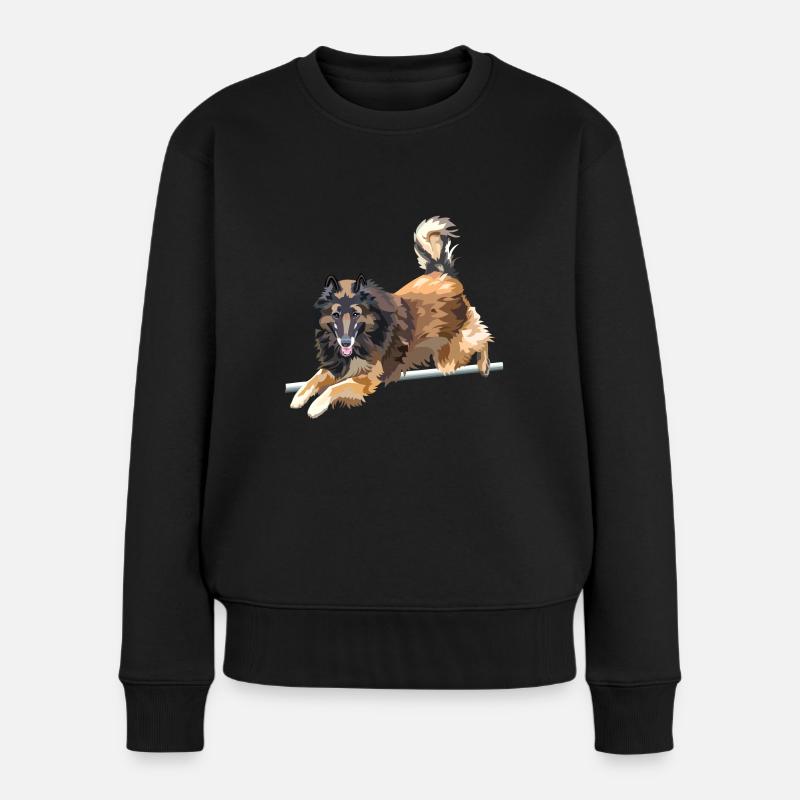 tervuren saut - Pull Premium bio Femme - noir
