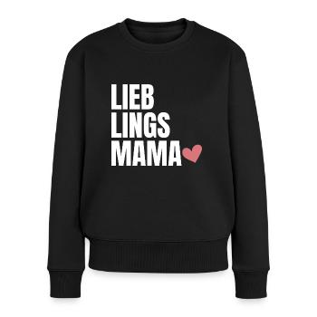 Lieblings-Mama - Frauen Premium Bio Pullover - Schwarz - Vorne - Julia (174cm)