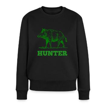 hunters - Women's Premium Organic Jumper - black - Front - Julia (174cm)