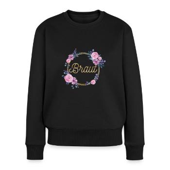 Braut Junggesellenabschied Idee - Frauen Premium Bio Pullover - Schwarz - Vorne - Julia (174cm)
