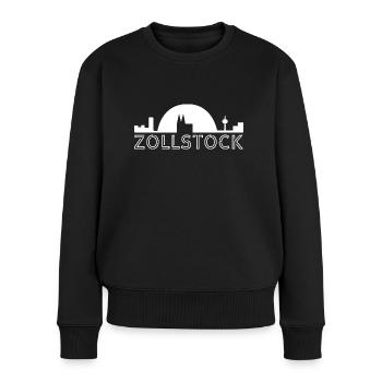 Köln Zollstock - Frauen Premium Bio Pullover - Schwarz - Vorne - Julia (174cm)