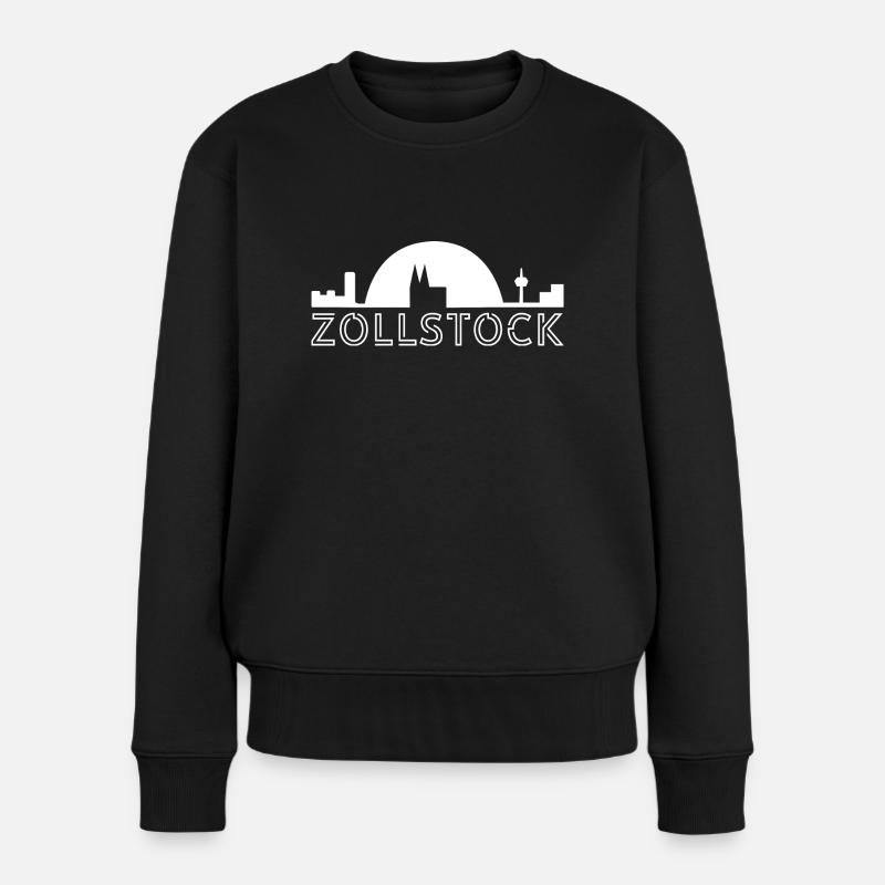 Köln Zollstock - Frauen Premium Bio Pullover - Schwarz