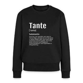 Tante Definition - Frauen Premium Bio Pullover - Schwarz - Vorne - Julia (174cm)