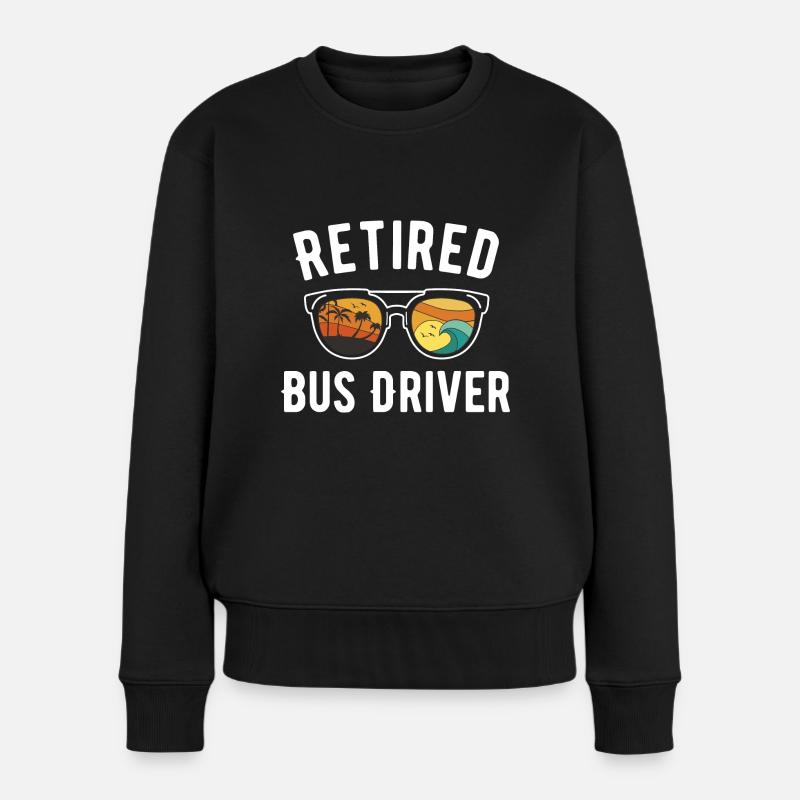 Retired Bus Driver Beach Vacation Sunglasses - Frauen Premium Bio Pullover - Schwarz