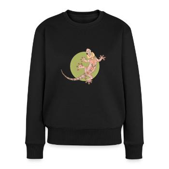 gecko - Women's Premium Organic Jumper - black - Front - Julia (174cm)