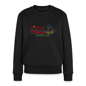 Titty Twister - Frauen Premium Bio Pullover - Schwarz - Vorne - Julia (174cm)