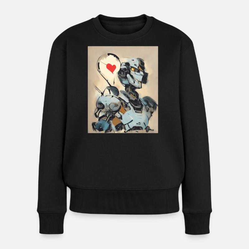 I Love Robots robot cool - Pull Premium bio Femme - noir