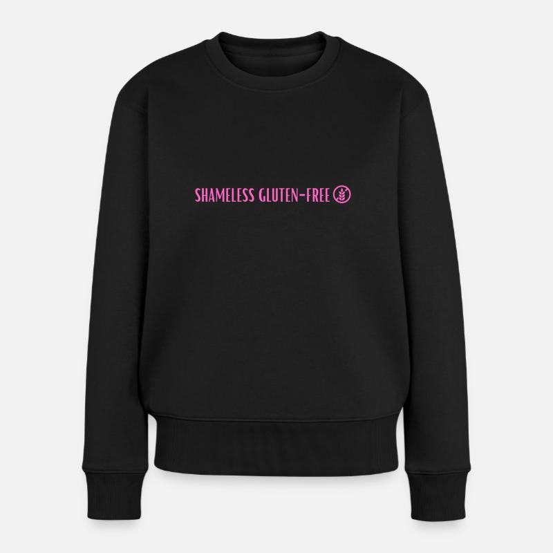 SHAMELESS GLUTEN FREE PINK - Frauen Premium Bio Pullover - Schwarz
