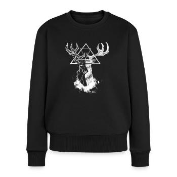 White Duality - Women's Premium Organic Jumper - black - Front - Julia (174cm)