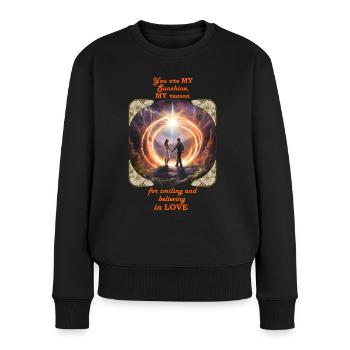 You are my sun Happy holidays - Women's Premium Organic Jumper - black - Front - Julia (174cm)