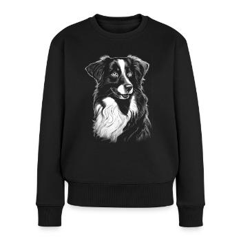 Silhouette de berger australien - Pull Premium bio Femme - noir - Devant - Julia (174cm)
