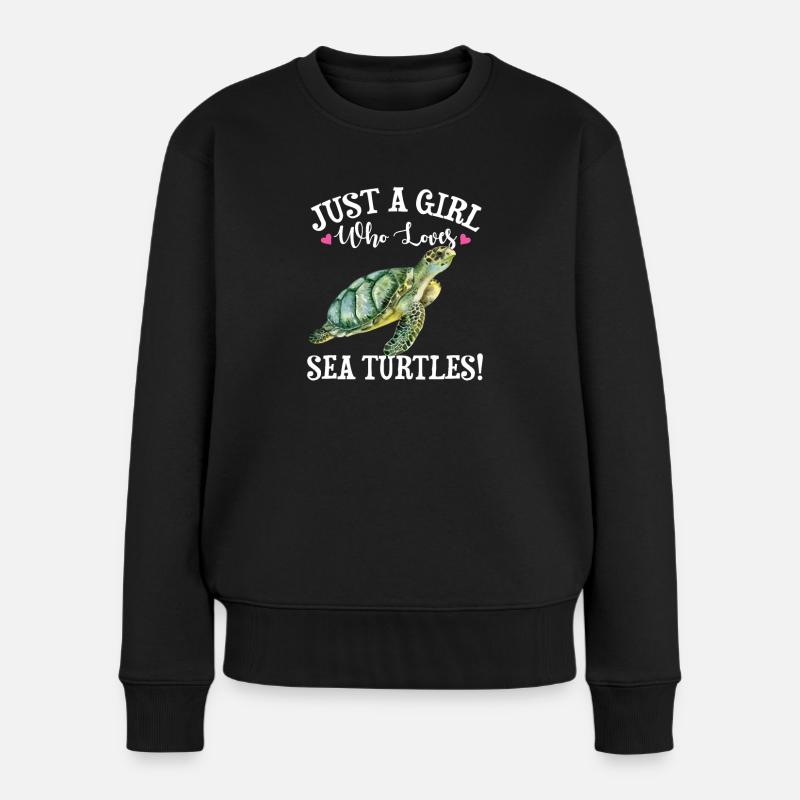 Tortue marine - Pull Premium bio Femme - noir