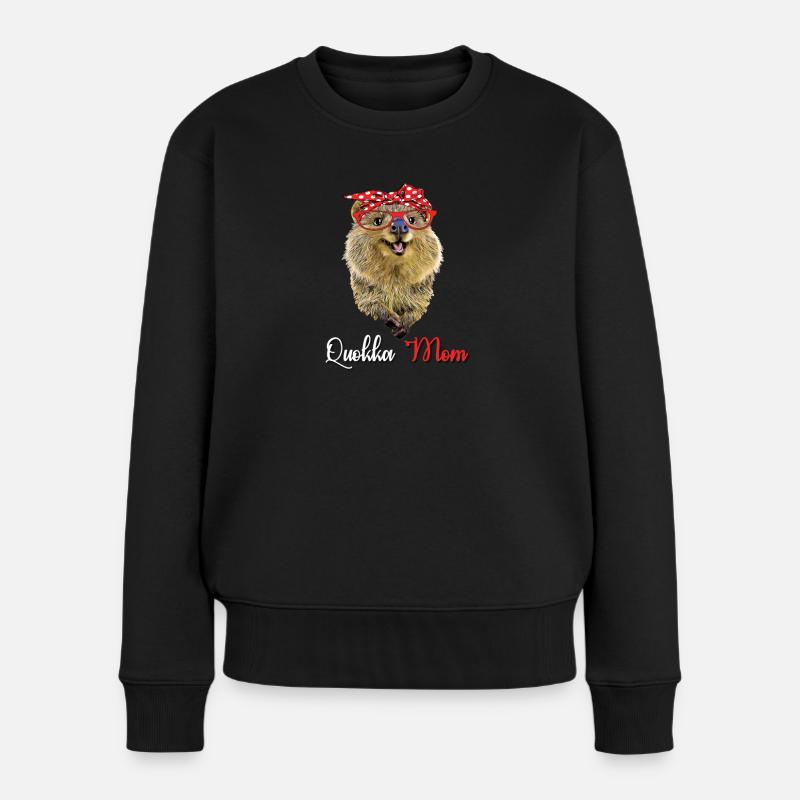 Quokka - Frauen Premium Bio Pullover - Schwarz