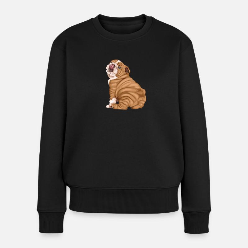 Bouledogue anglais - Pull Premium bio Femme - noir