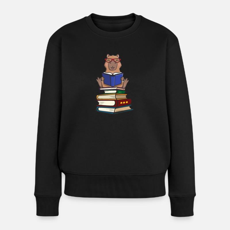 Capybara - Frauen Premium Bio Pullover - Schwarz