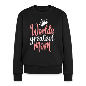 meilleure maman dans la meilleure journée des mères au monde - Pull Premium bio Femme - noir - Devant - Julia (174cm)