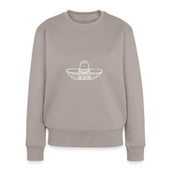 Sombrero bestseller - Premium økologisk sweatshirt til kvinder - gråbrun - Foran - Julia (174cm)