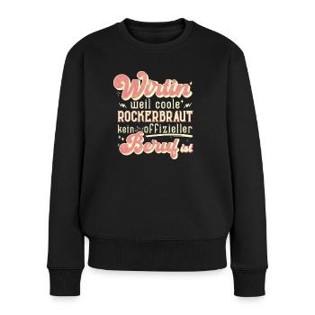 Wirtin Rockerbraut - Frauen Premium Bio Pullover - Schwarz - Vorne - Julia (174cm)