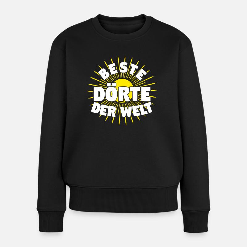 Dörte - Beste Dörte der Welt - Frauen Premium Bio Pullover - Schwarz