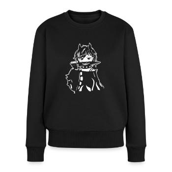 Gothic Girl Kawaii Manga - Frauen Premium Bio Pullover - Schwarz - Vorne - Julia (174cm)