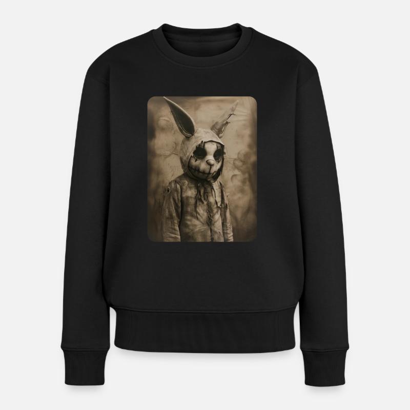 nicht so netter Osterhase - Frauen Premium Bio Pullover - Schwarz