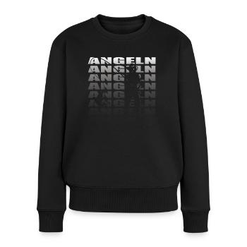 Angler Geschenkidee Hobby Angeln - Frauen Premium Bio Pullover - Schwarz - Vorne - Julia (174cm)