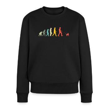 Katzenfreund, Katzenzubehör Geschenk - Frauen Premium Bio Pullover - Schwarz - Vorne - Julia (174cm)