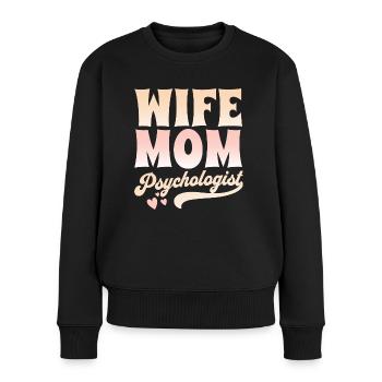Idée Mignonne Pour Maman Femme Maman Psychologue - Pull Premium bio Femme - noir - Devant - Julia (174cm)